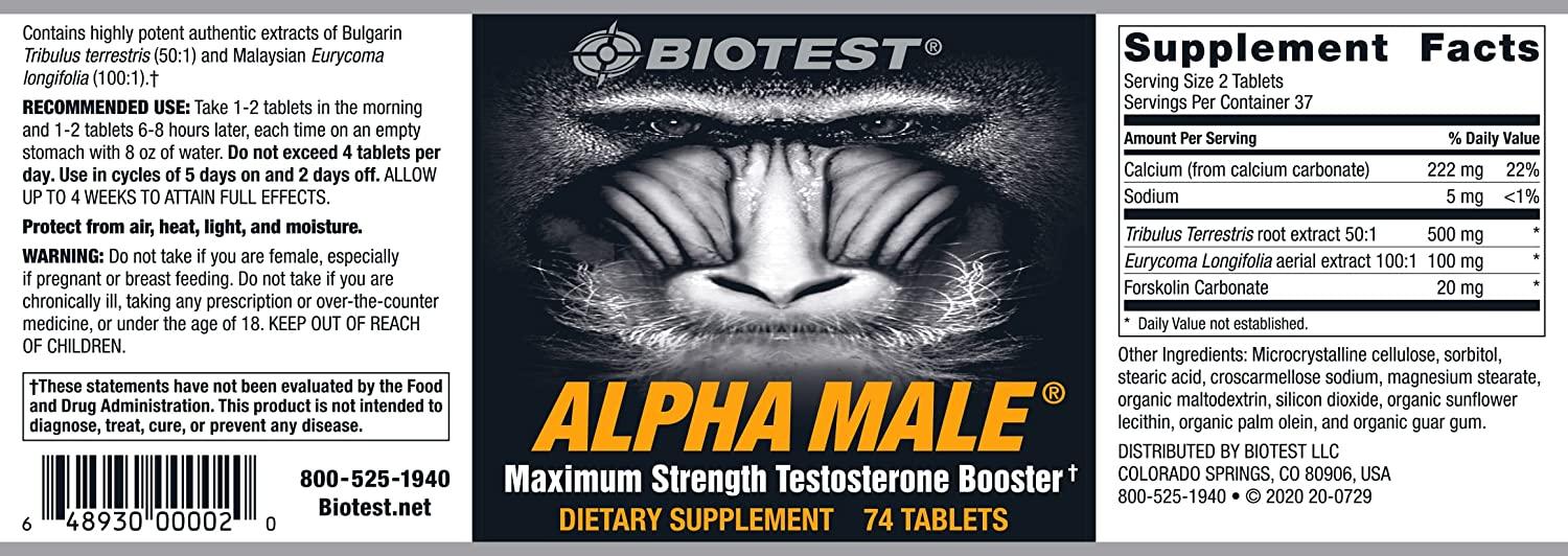 Biotest Alpha Male Potent Malaysian Longifolia & Bulgarian