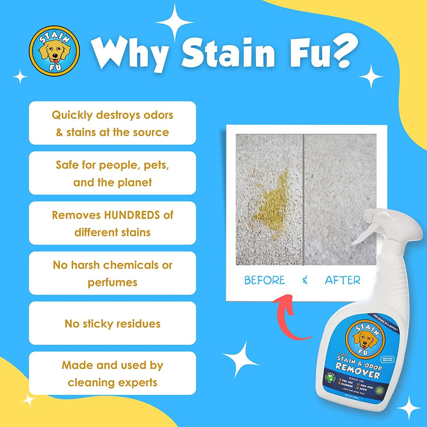 STAIN FU Pet Stain Odor Remover Professional Strength Powerful