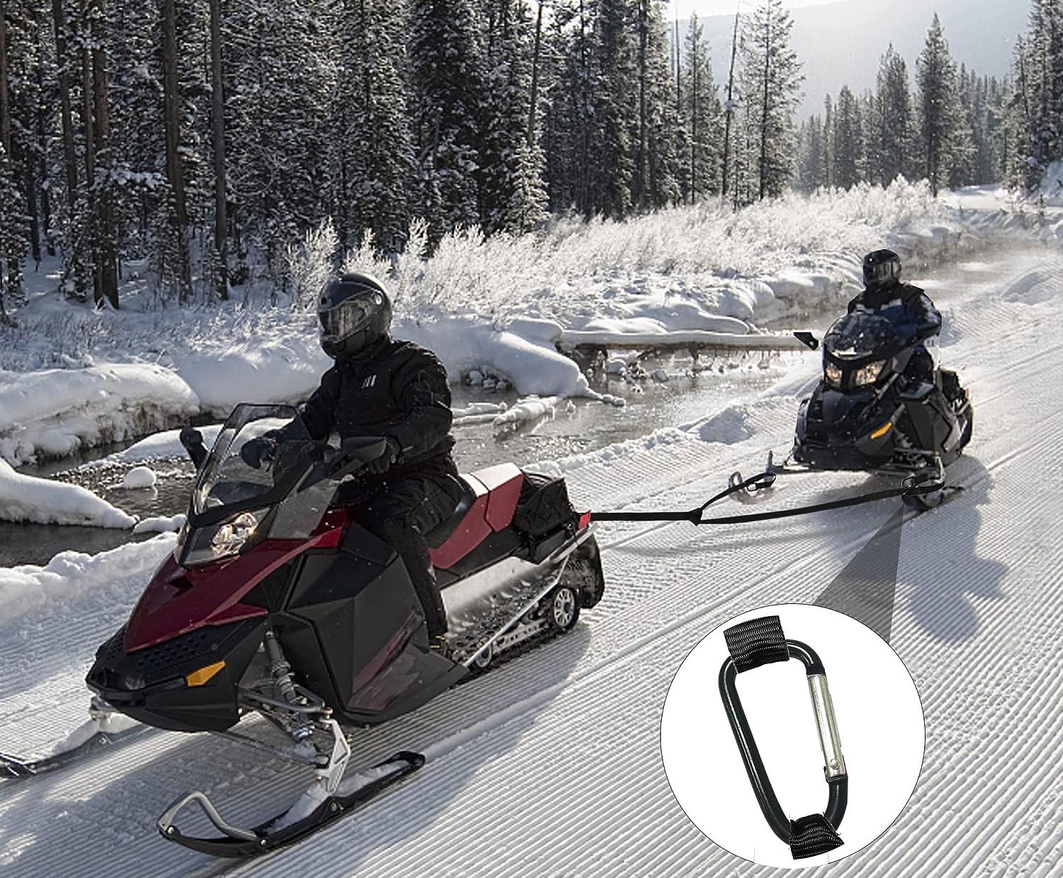 Snowmobile Tow Strap Heavy Duty with Hook, Emergency Snowmobile Tow Rope,  Quick Hook Up and Tow Easilly for Snowmobile, ATV, UTV, Sled, Skidoo,  Snowmobile Accessories Safety Kit