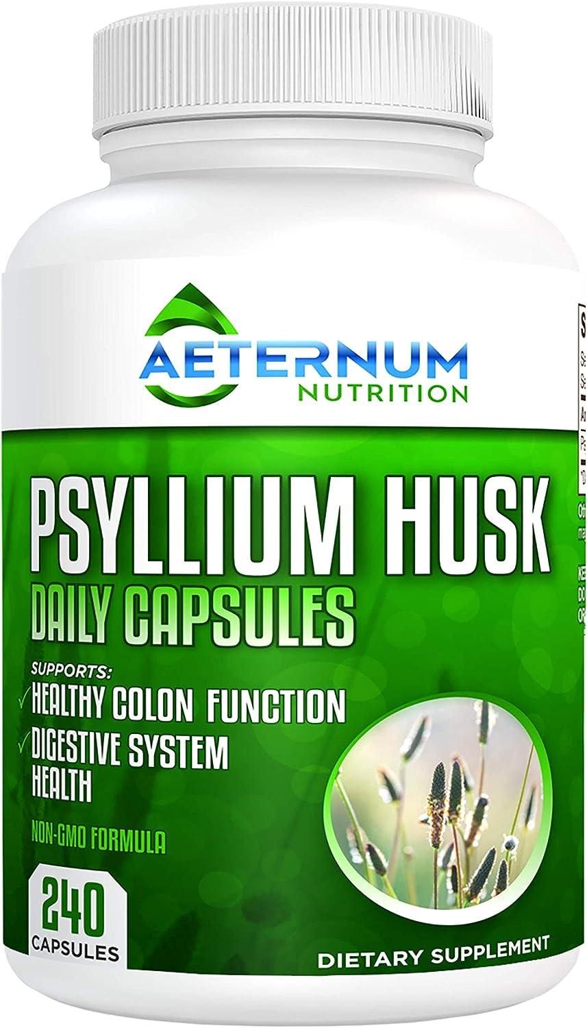 Psyllium Husk Caps USA Made Premium All Natural Fiber Supplement