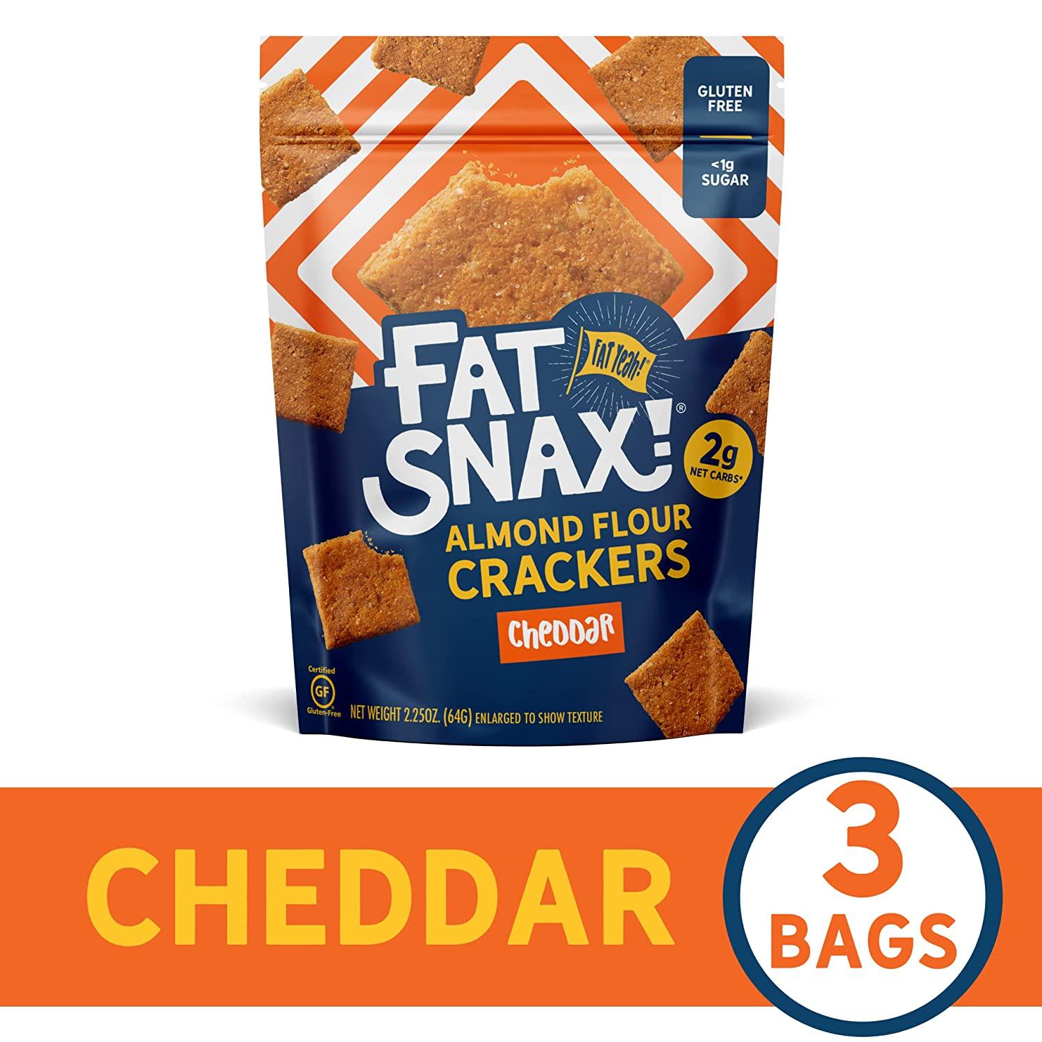 Fat Snax Almond Flour Crackers LowCarb and GlutenFree Keto Crackers