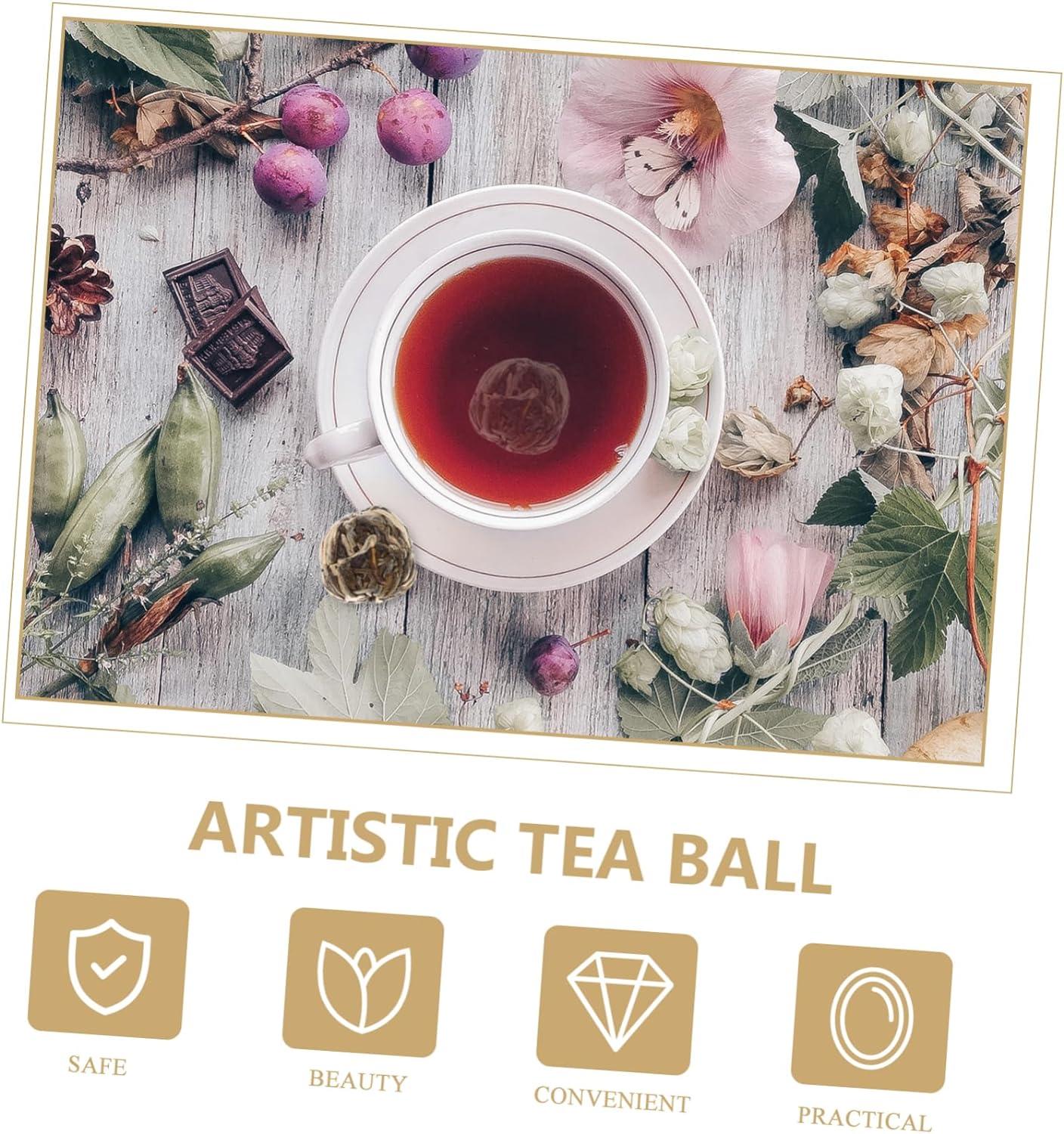 Warmhm 10pcs Chinese Flower Tea Green Tea with Flowers Wrapped Blooming ...