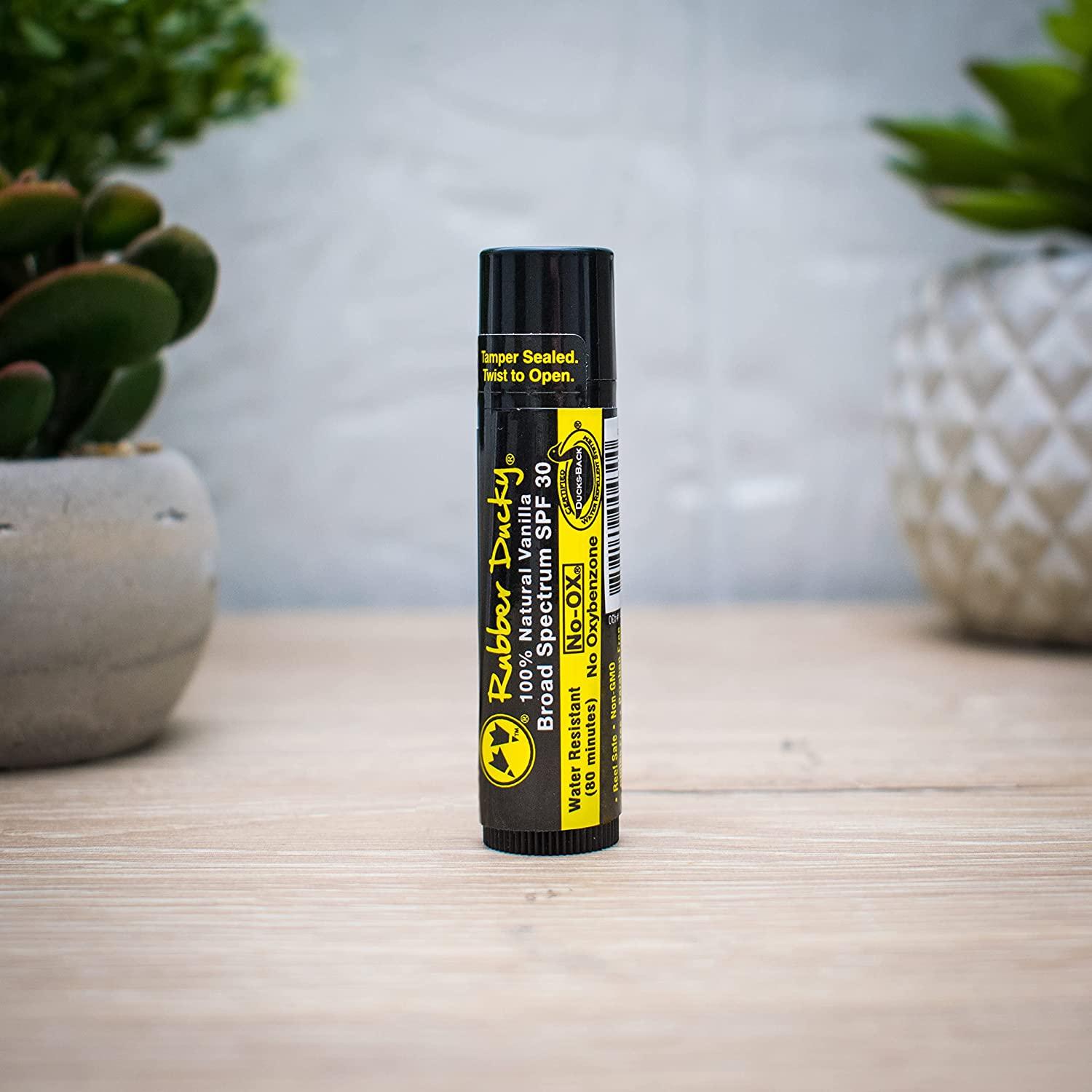 Rubber Ducky SPF 30 Natural Mineral Lip Balm 10.5 Zinc Oxide Sunscreen