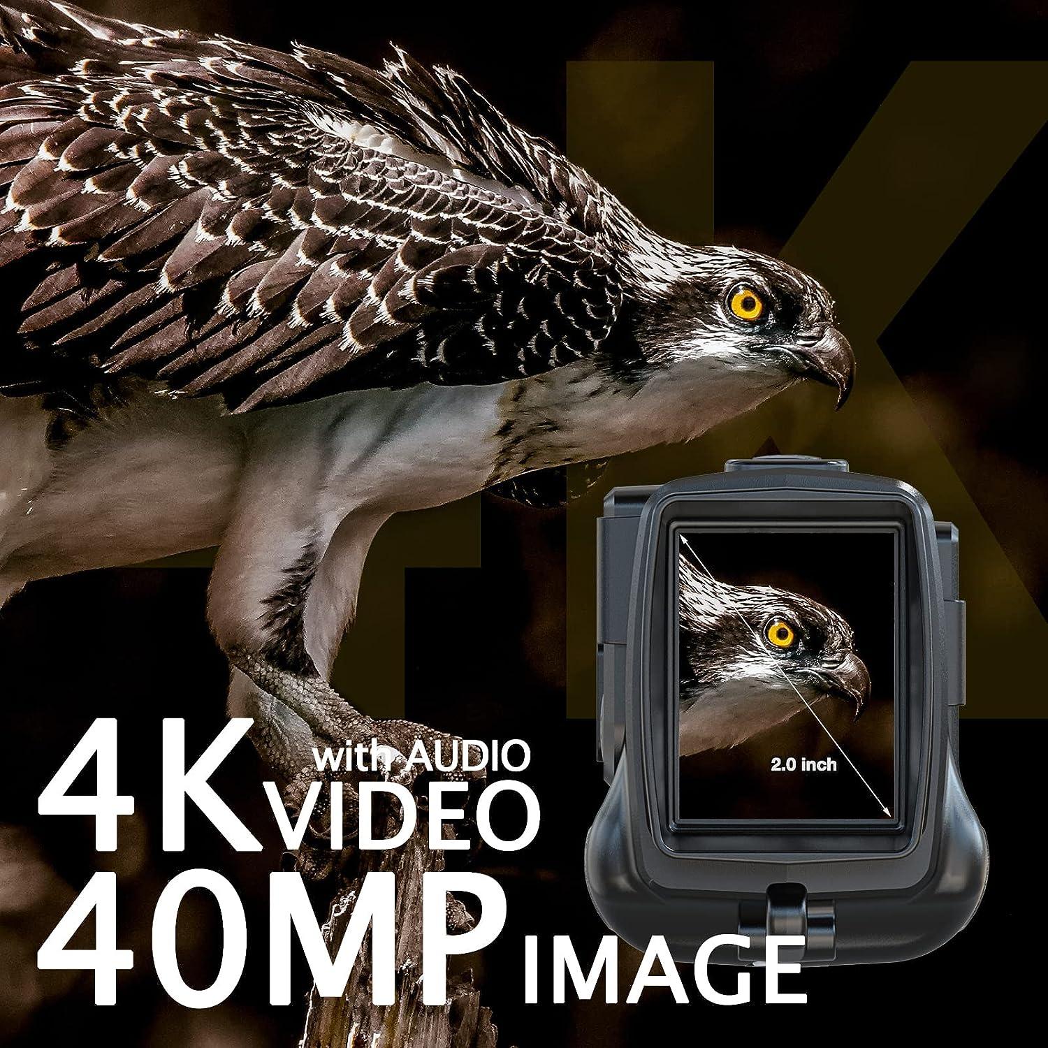 Visión nocturna monocular 4K visión nocturna digital infrarroja con zoom 8X  de 984 pies batería recargable de 2000 mAh video 4K y fotos de 1312ft –  Yaxa Colombia