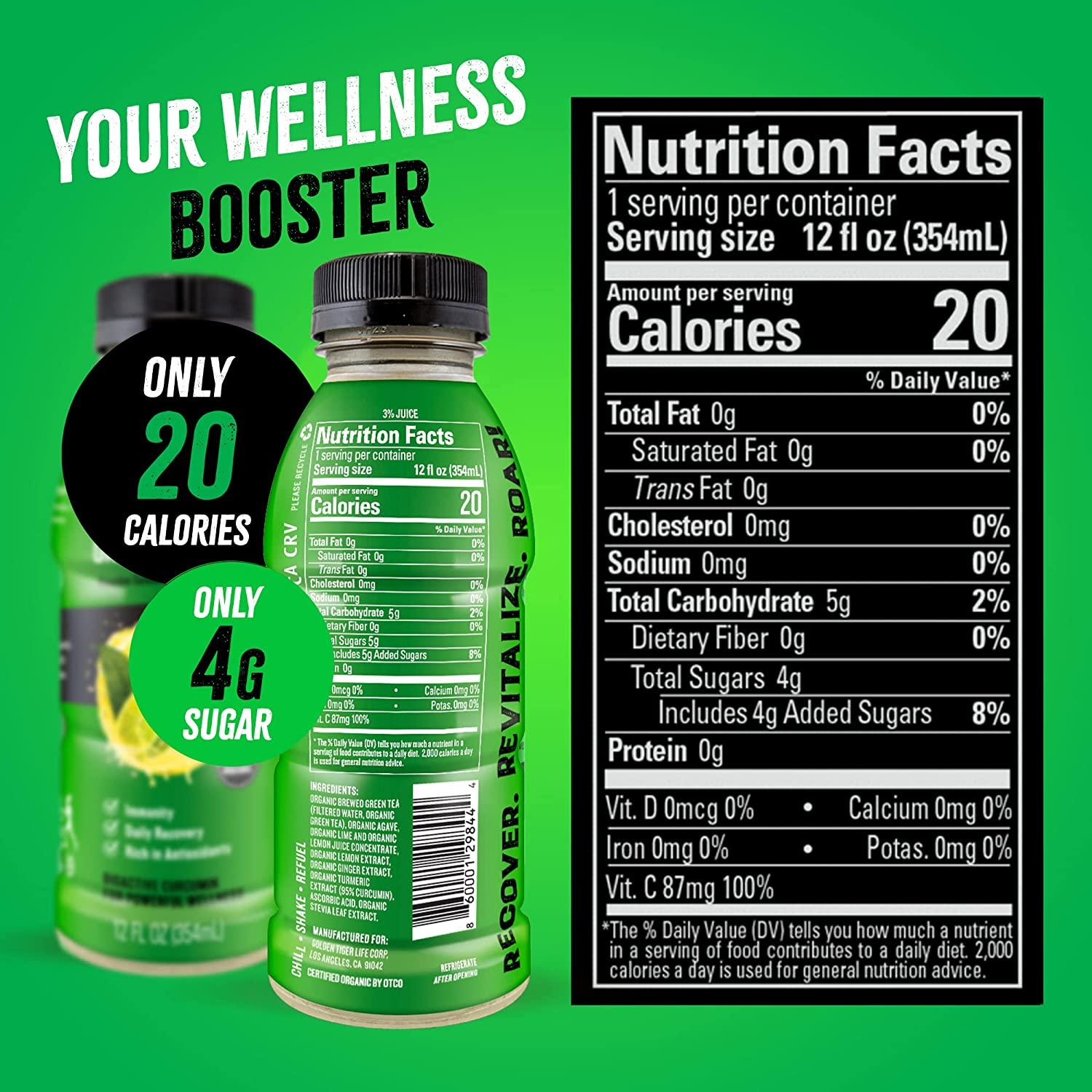 Organic Golden Tiger Turmeric Lemonade with Green Tea Inflammation