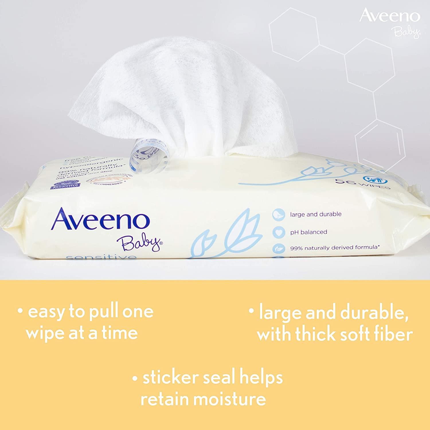 Aveeno baby wipes sensitive discount