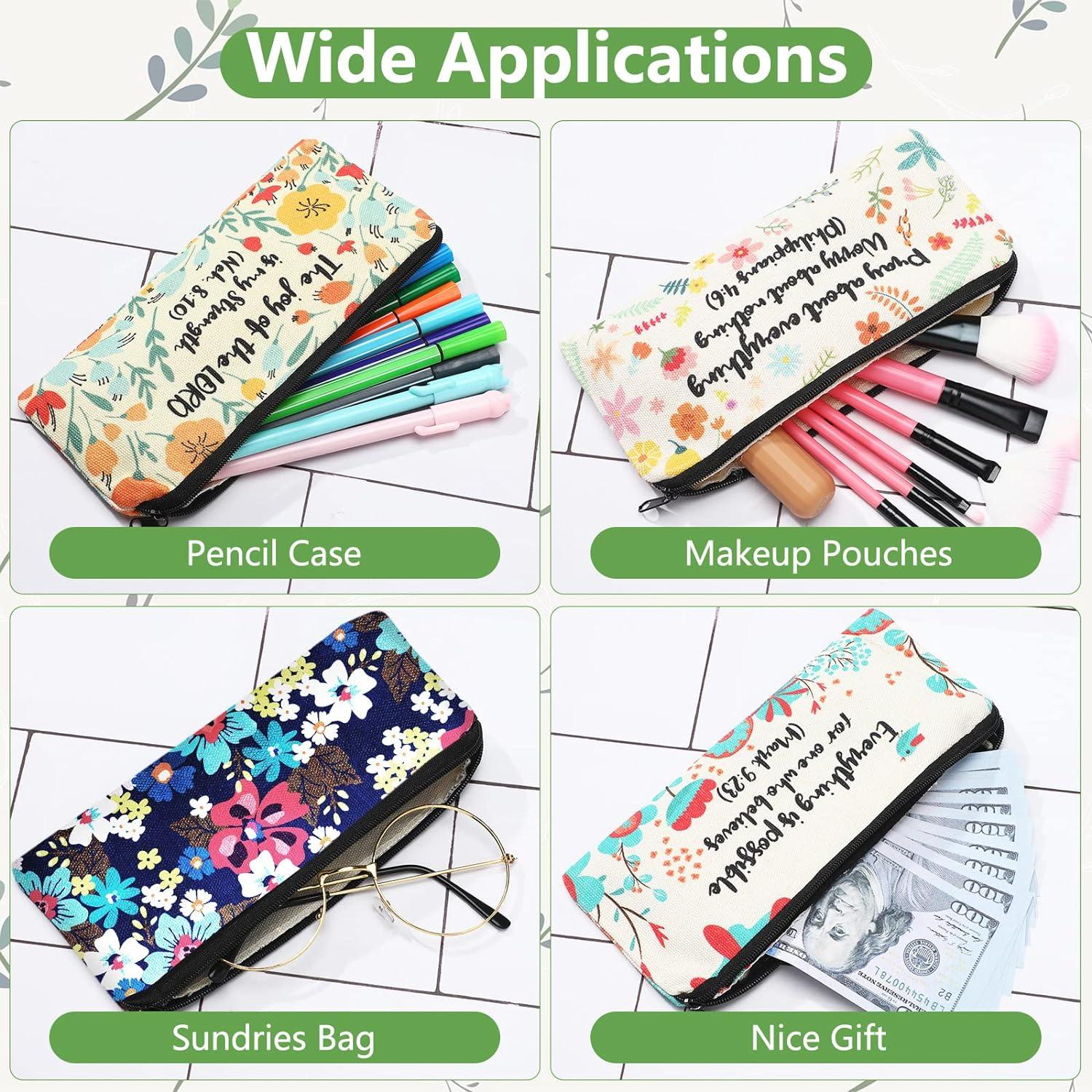  Ioffersuper 6Pcs Bible Pencil Bags Inspirational Quote Bible  Verse Pencil Case Pouch Pen Holder Multi-Function Storage Zipper Bags for  Bible Journaling Study Supplies School Office Stationery Bags : Office  Products