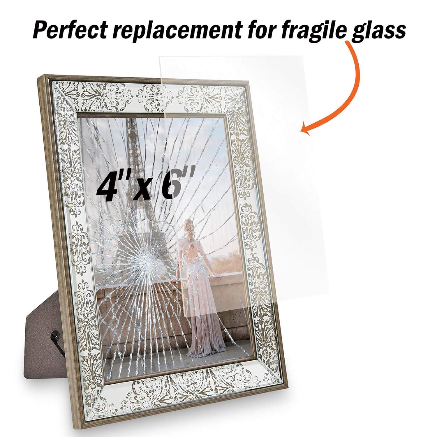 24 Pack 4x6" PET/Plexiglass Sheet 0.05" Bedexut Clear Plastic Panels