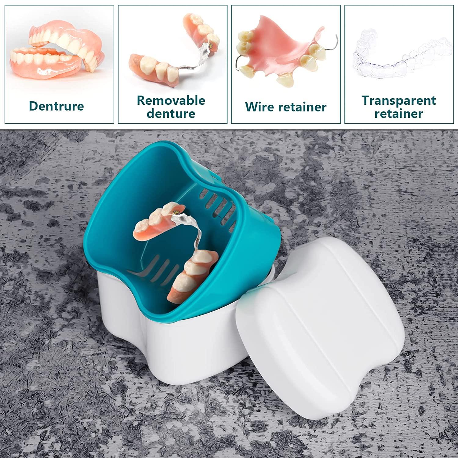 Scotte Denture Case,Dentures Box,Denture Brush Retainer Case,Denture