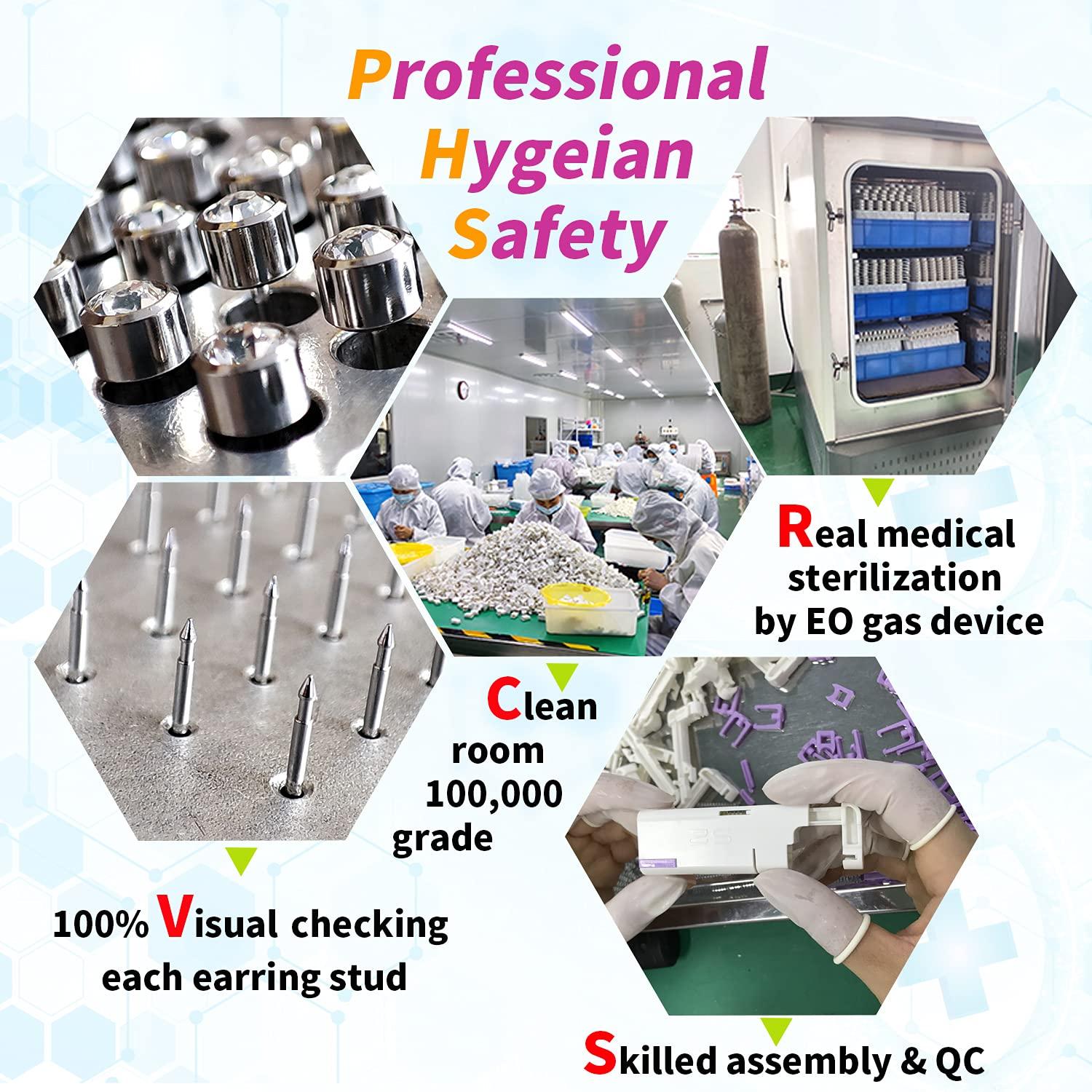 Firstomato 2PCS Disposable Ear Piercing Kit Ear Piercing Gun Self Use