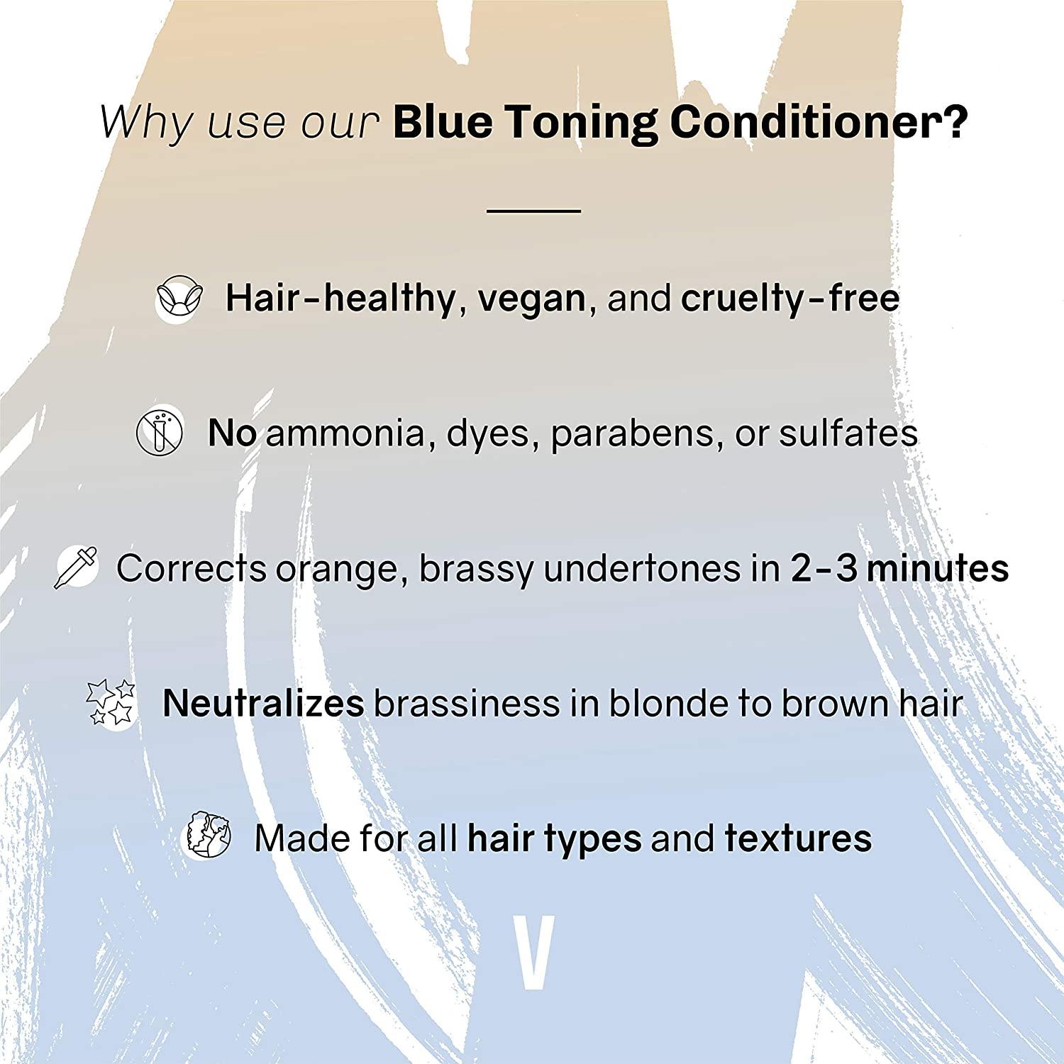 oVertone Blue Toning Conditioner Neutralizes Brassiness in Blonde to