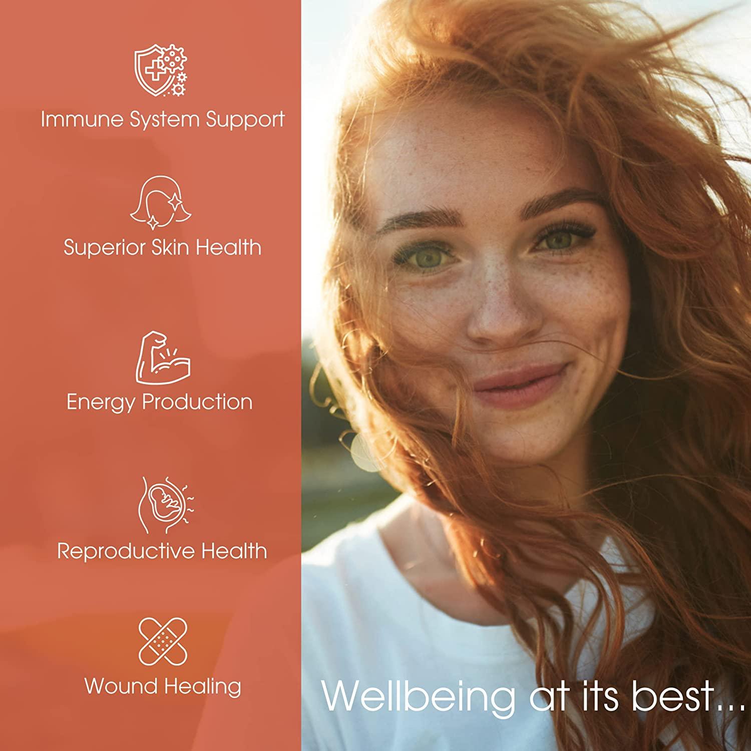 Pure Zinc Glycinate Supplement 25mg Chelated for Optimal Absorption