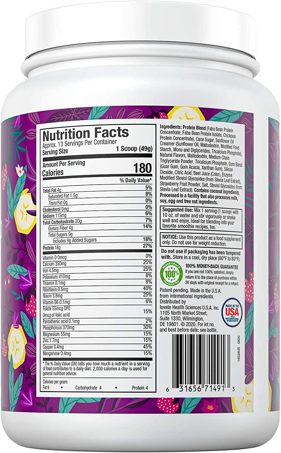 Vegan Protein Powder Purely Inspired Plantopia SilkySmooth Plant