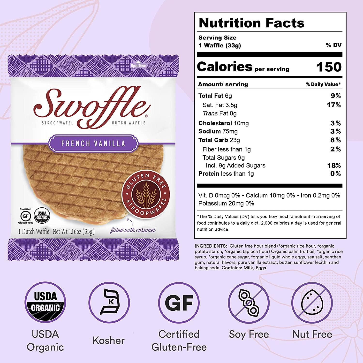 Stroopwafel Dutch Waffle, Gluten Free Waffle Cookies, Organic