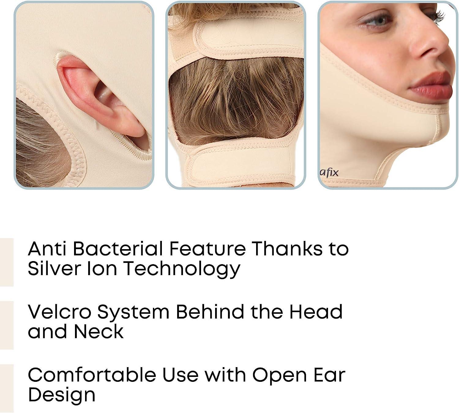 Post Surgical Chin Strap Bandage for Women Neck and Chin Compression Garment Wrap Face