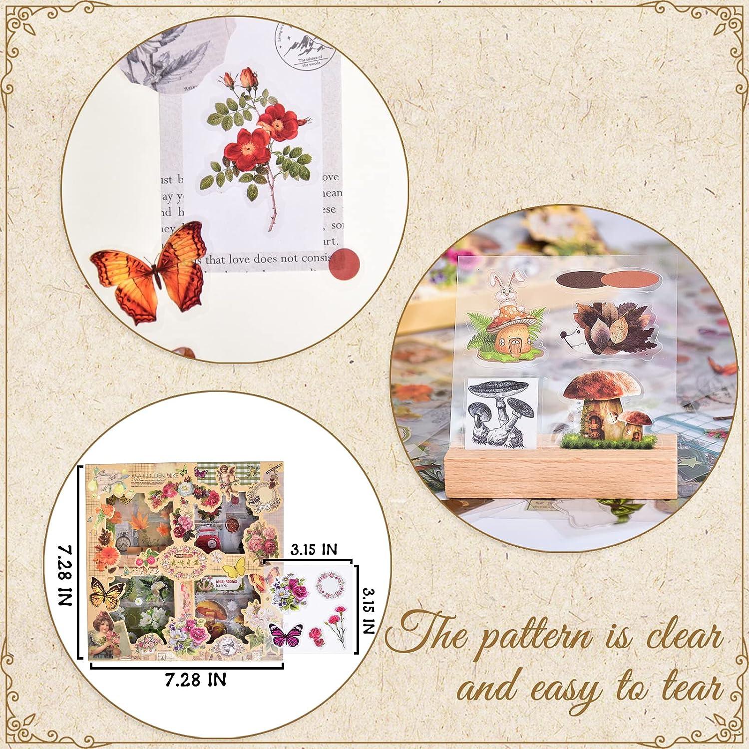 5 Bags Floral Scrapbooking Stickers Flowers Stickers for Journaling Card  Making Scrapbook 