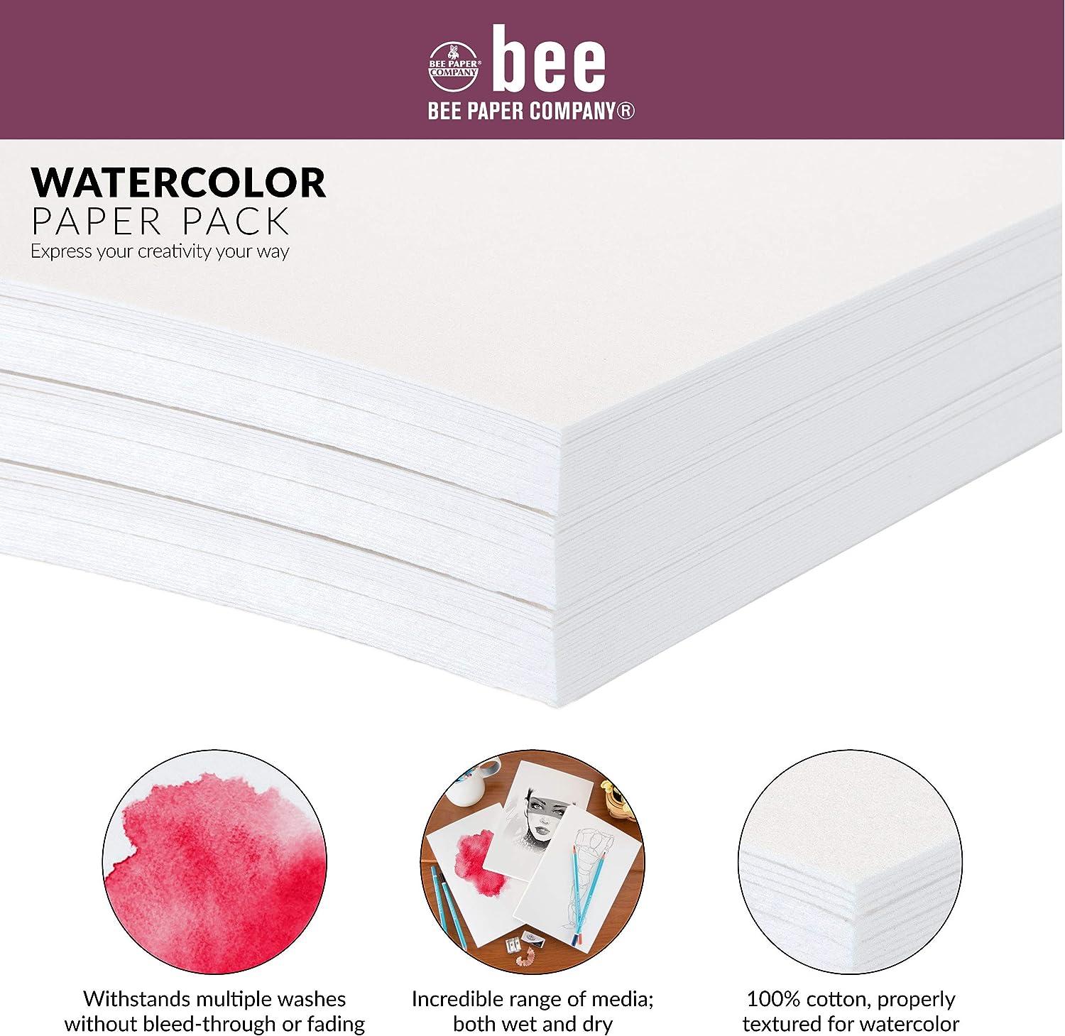 Bee Paper 6 x 9 Watercolor Paper Pack, 140lb, 50 Sheets 6-inch x