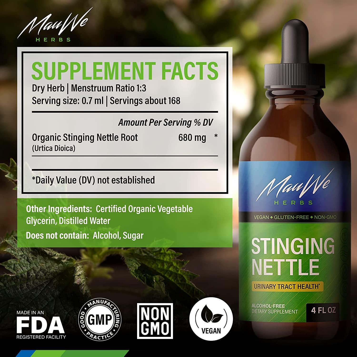 Mauwe Herbs Stinging Nettle Tincture Nettle Root Liquid Supplement
