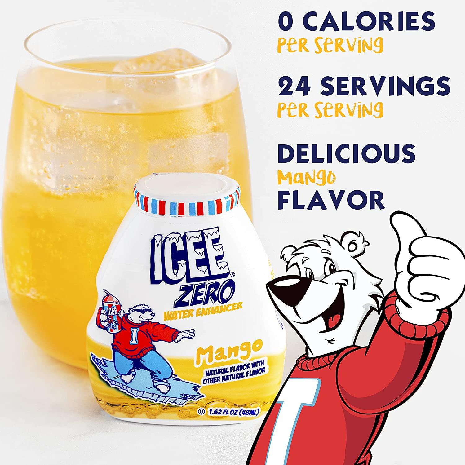 ICEE Zero Calorie Mango Liquid Water Enhancer Drink Mix, Natural Flavor