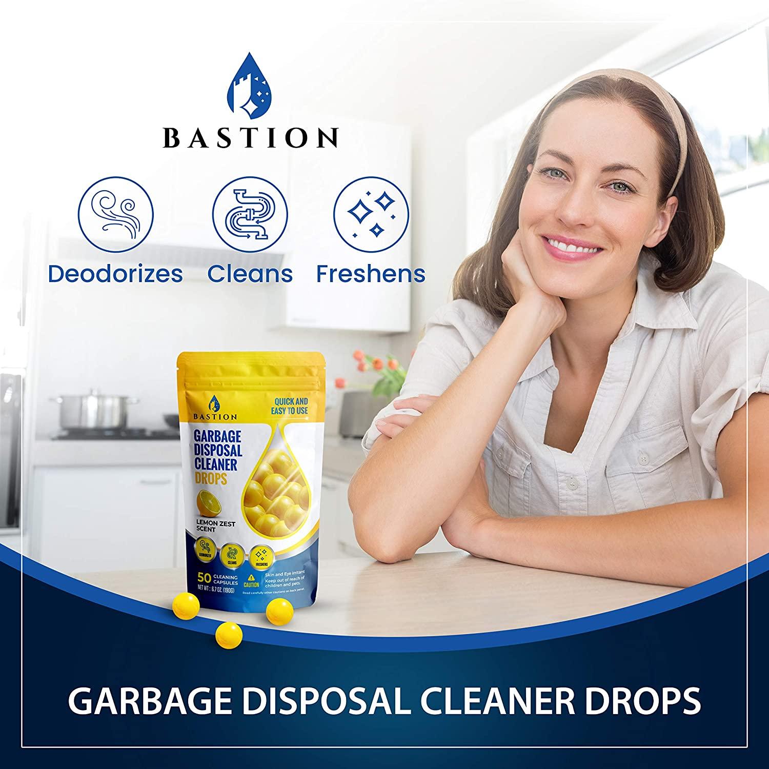 Garbage Disposal Cleaner and Deodorizer Drops 50Count Lemon Zest
