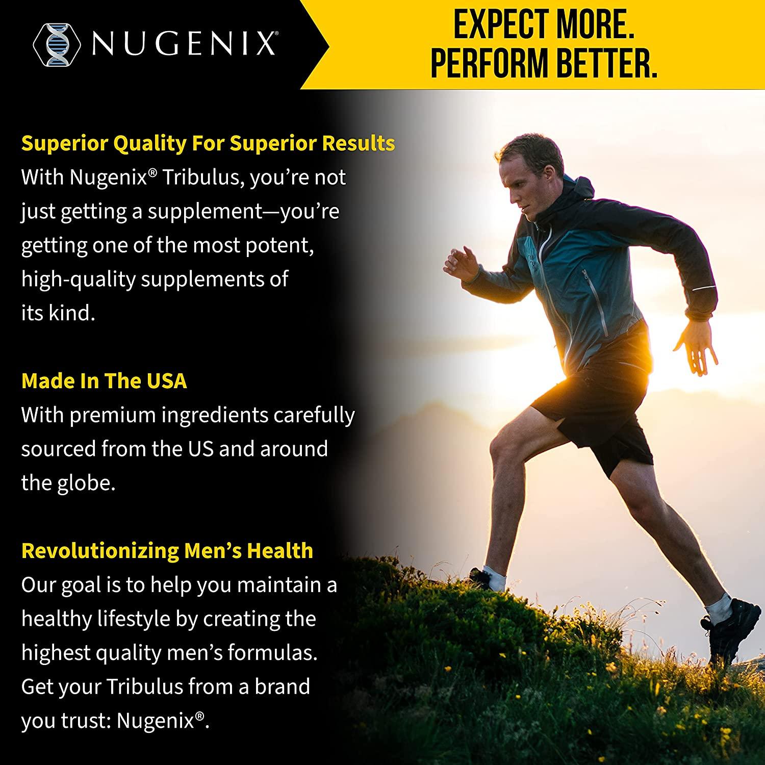 Nugenix Essentials Tribulus Terrestris Extract 1000mg High Potency 95 Saponins 60 Count