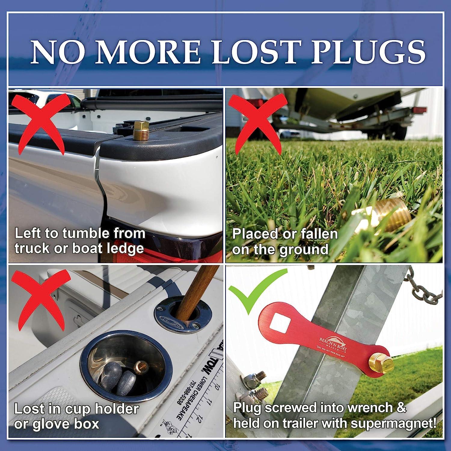 Elite Engineering USA BeachN Boat 1/2 NPT Drain Plug Wrench with Spare