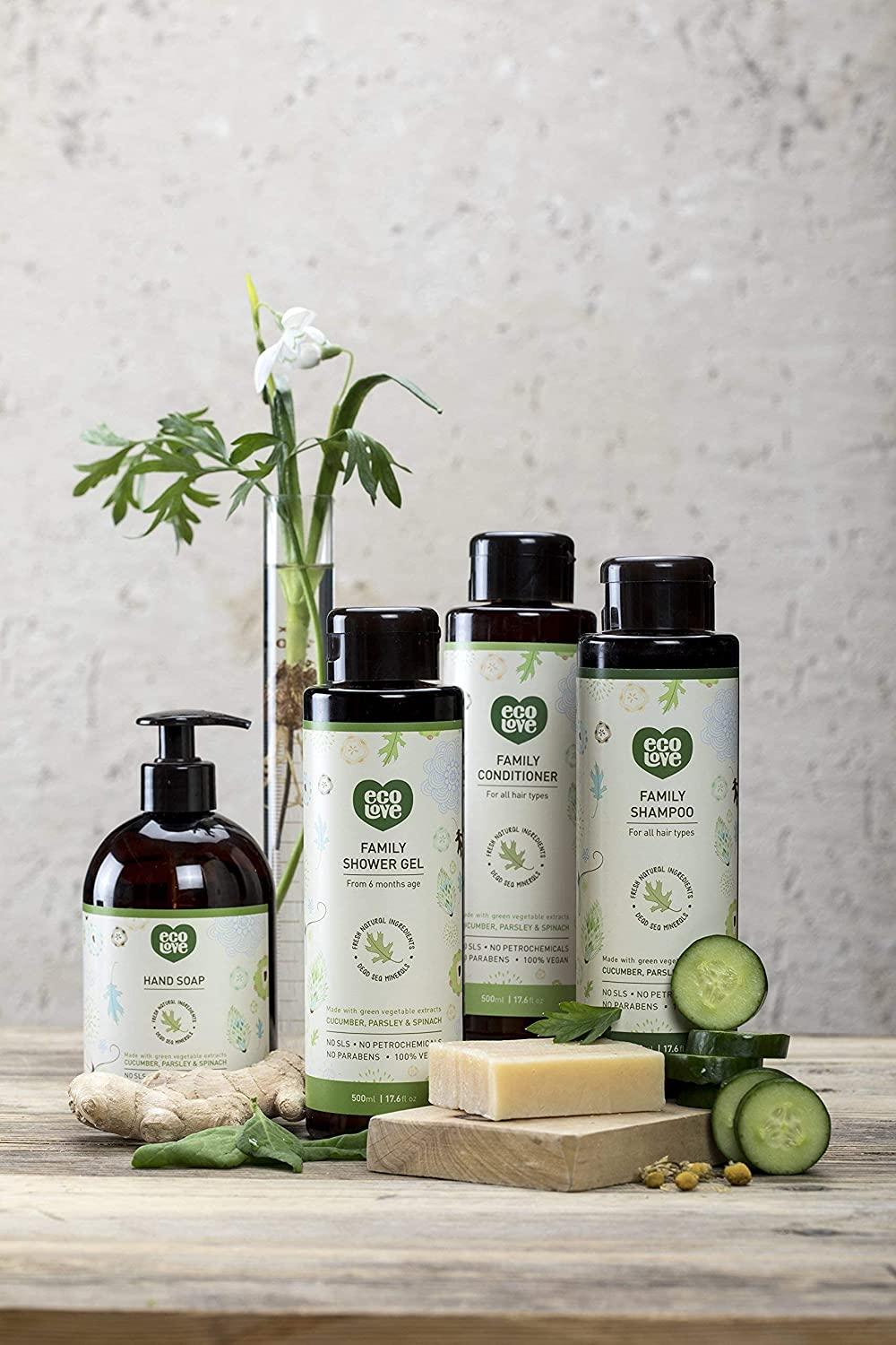 ecoLove Natural Moisturizing Body Wash for Dry Skin With Organic