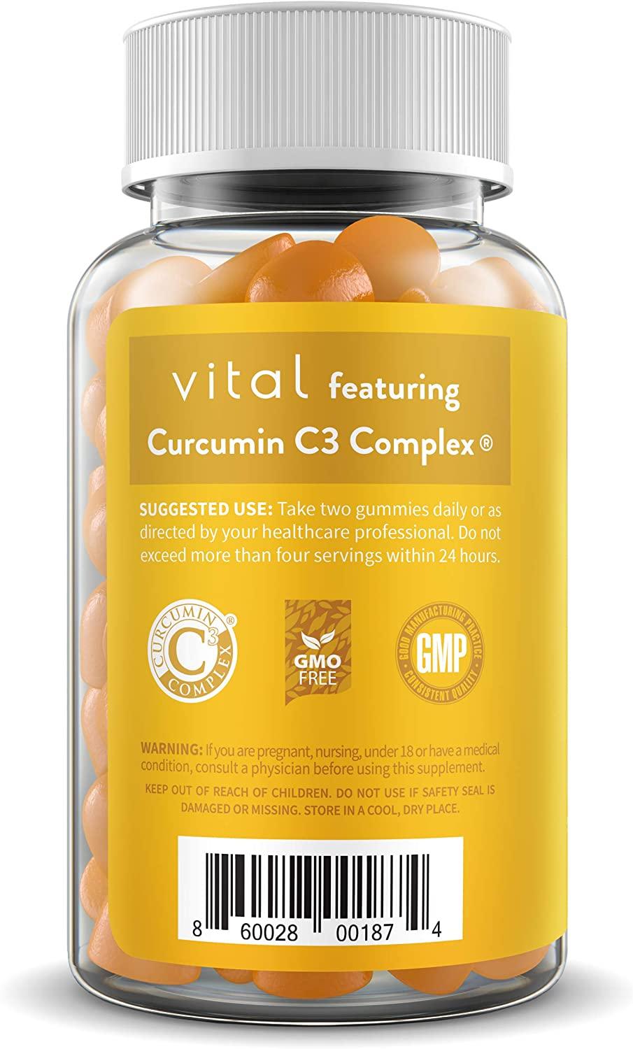 Vital Turmeric Gummies with Curcumin C3 Complex First Gummy with