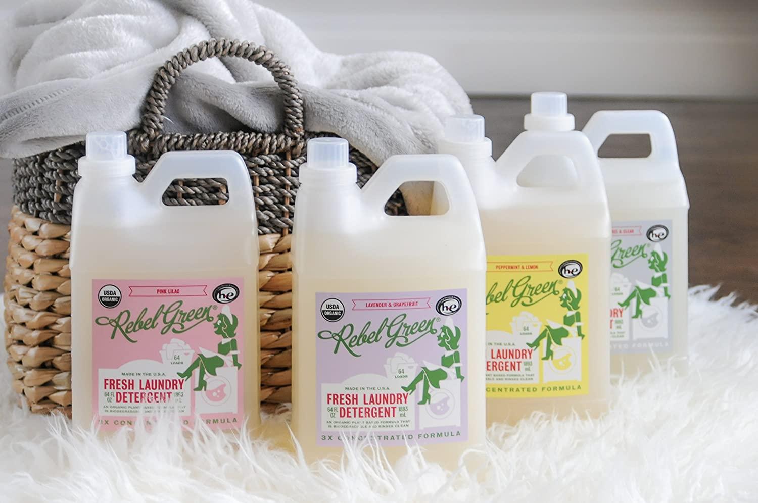 Rebel Green Natural Laundry Detergent, Certified Organic and