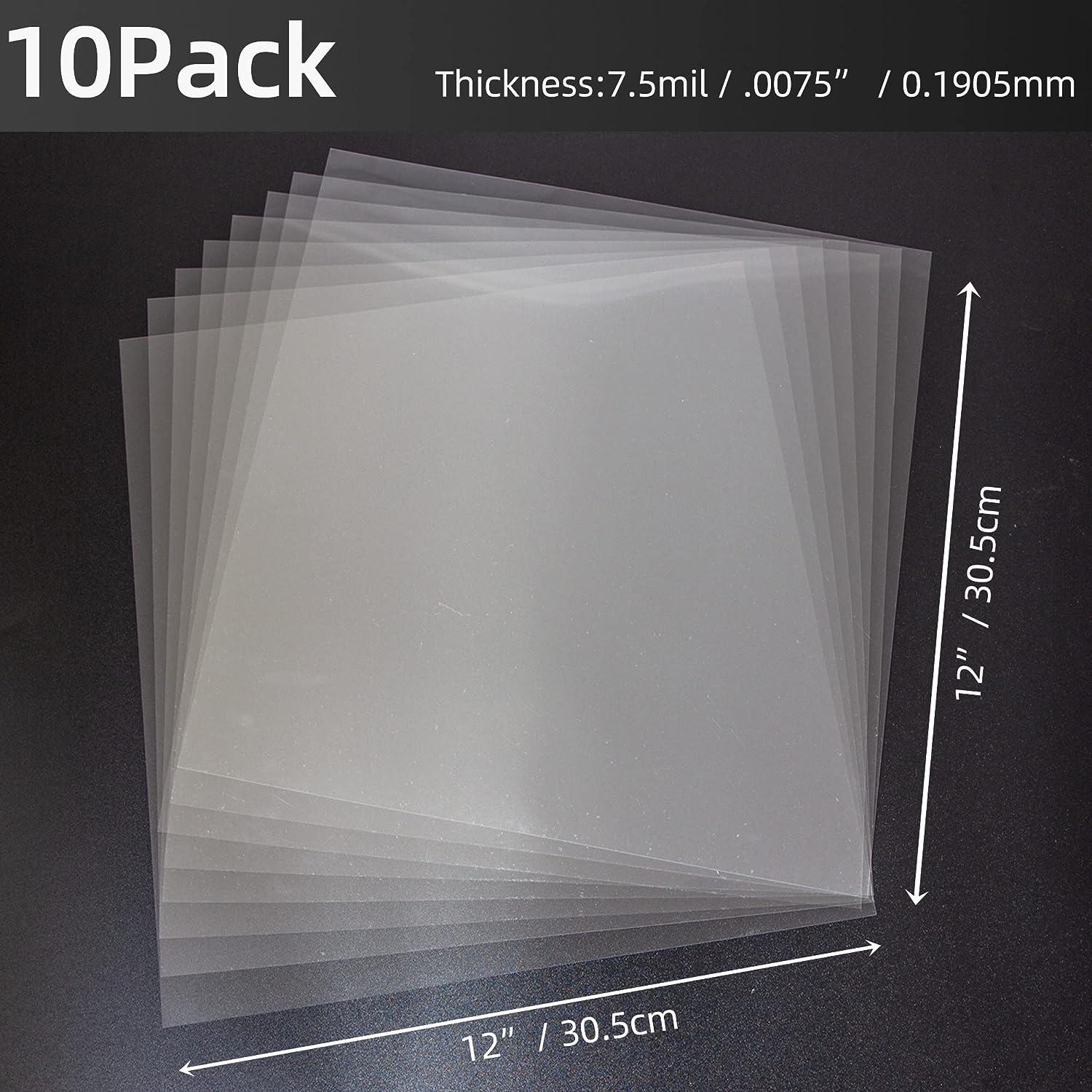 007 Clear Craft Plastic Sheets Compatible with Cricut Acetato