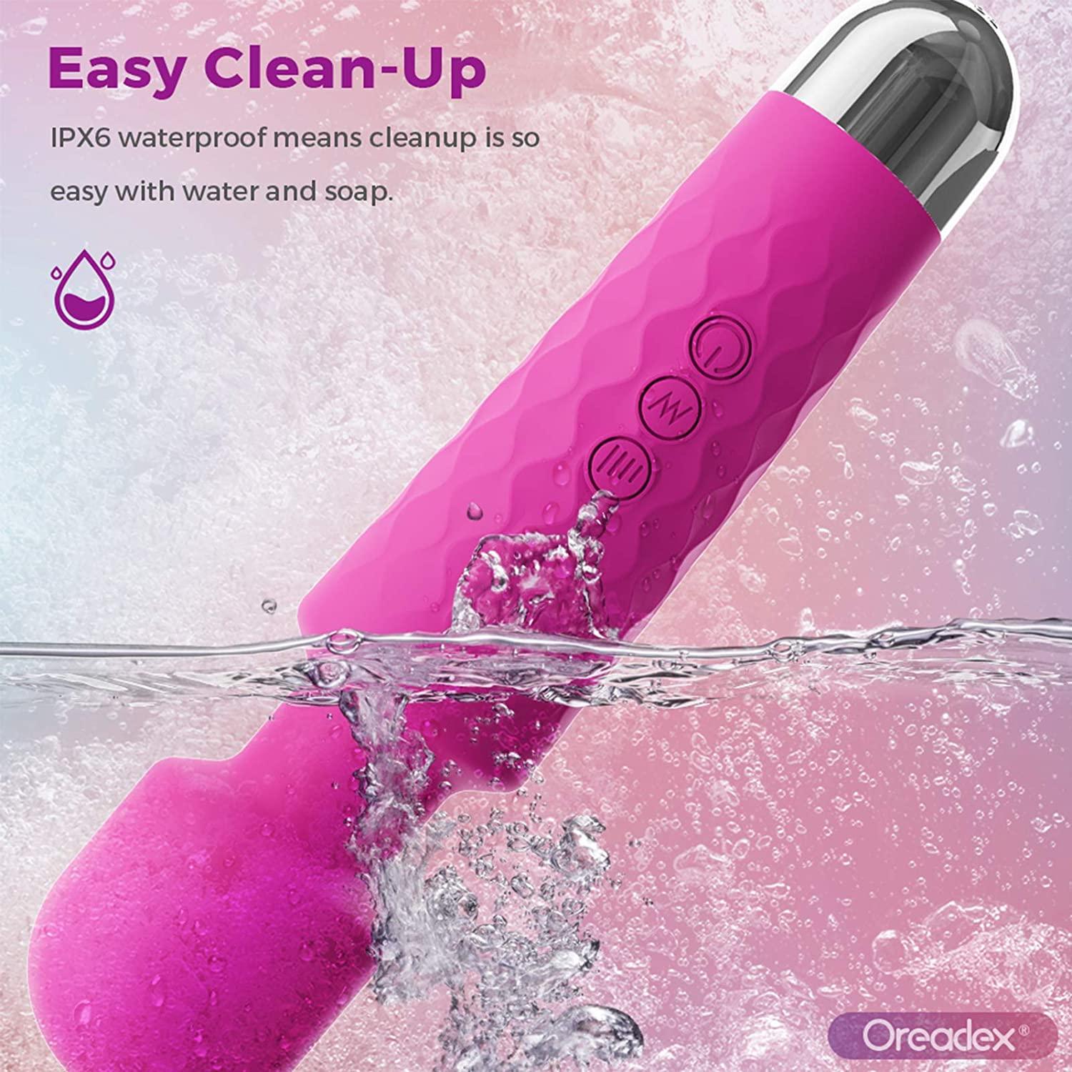 Rechargeable Personal Wand Massager - 20 Patterns, 5 Speeds - Quiet,  Waterproof - Powerful & Cordless - for Back, Muscle, Neck Pain Relief -  Rose Red | Buy Now with Express International Delivery | GoSupps.com