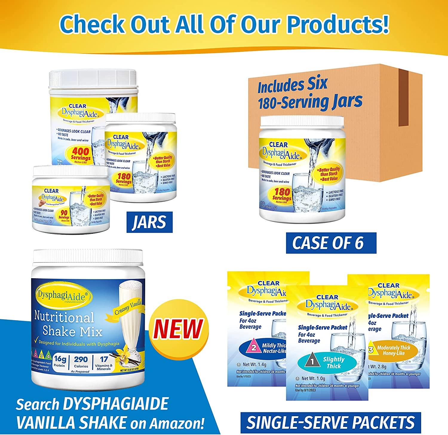 Clear DysphagiAide Thickener Powder Instant Thickener for Liquids and