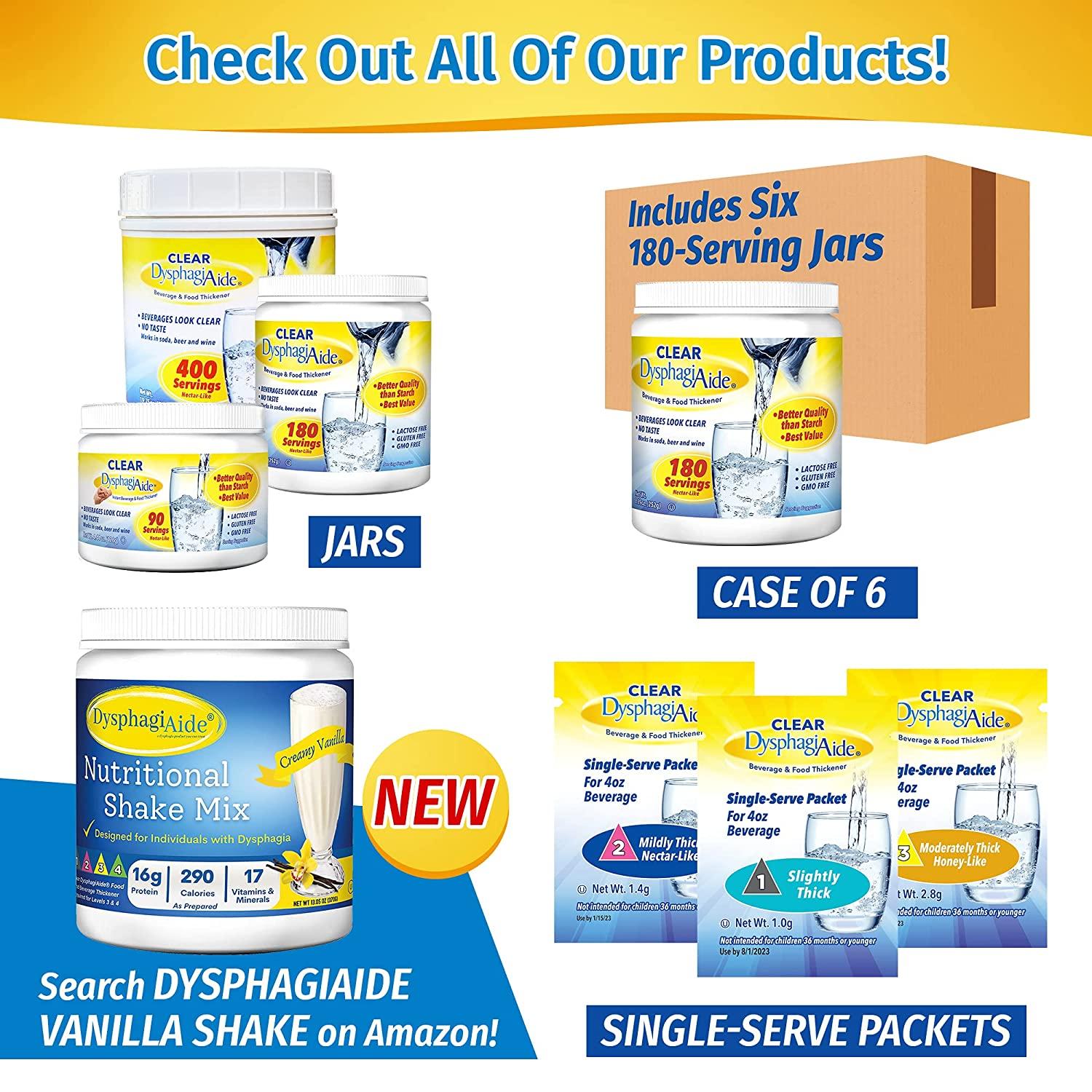 Clear DysphagiAide Thickener Powder Instant Thickener for Liquids and