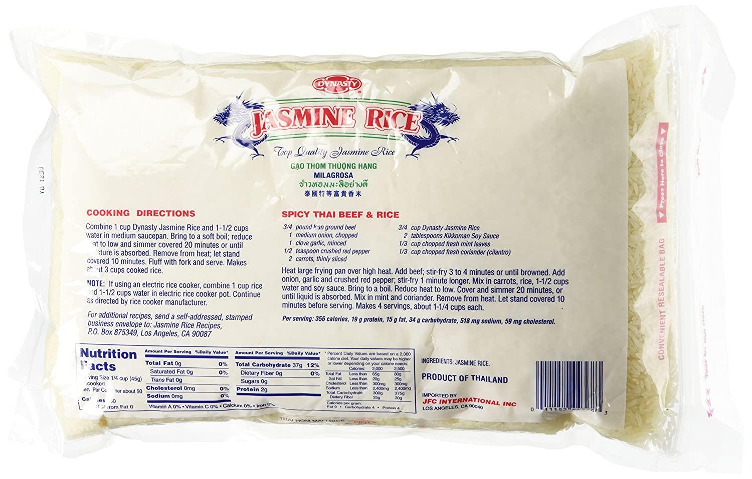 Dynasty Jasmine Rice, 5 Lb 5 Pound (Pack of 1)