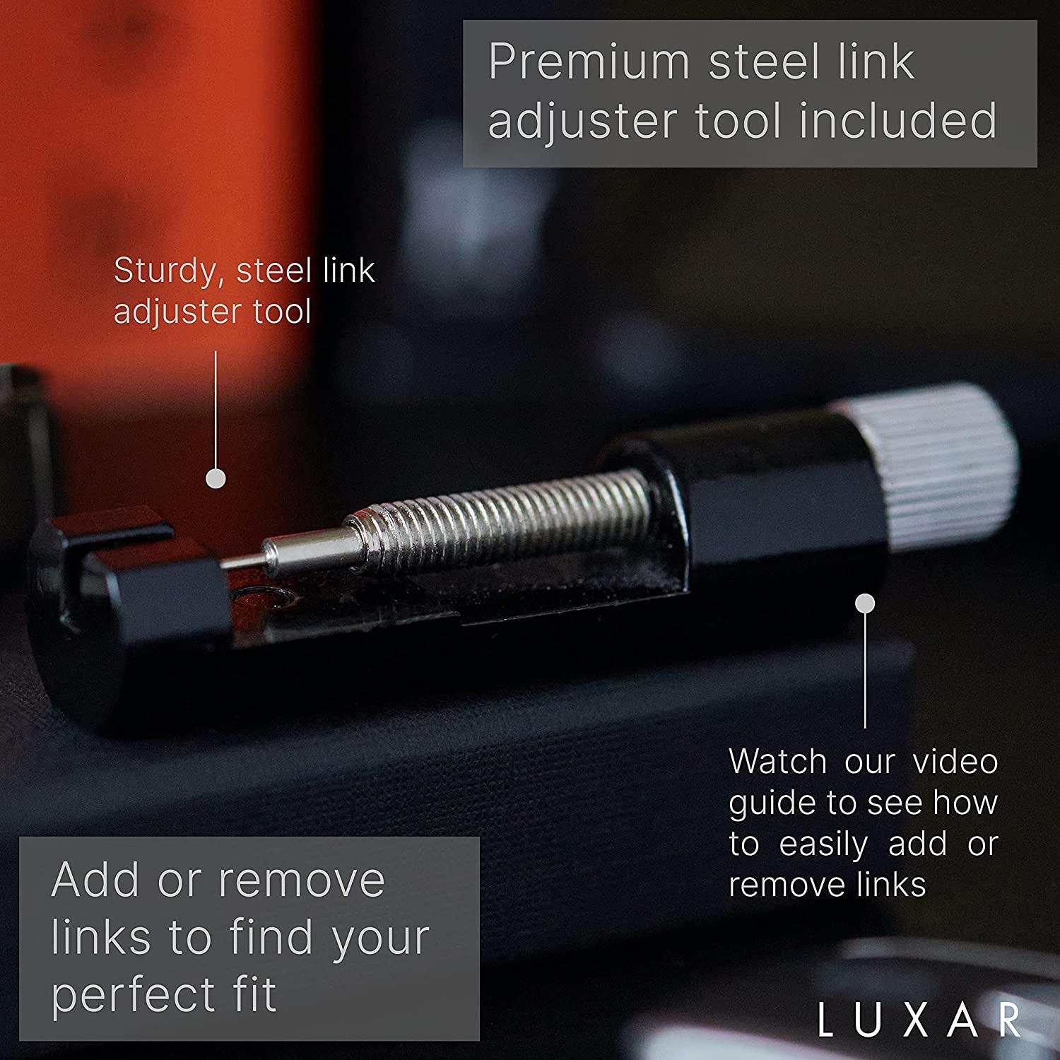 LUXAR Men's Titanium Therapy Bracelet for Pain Relief Double