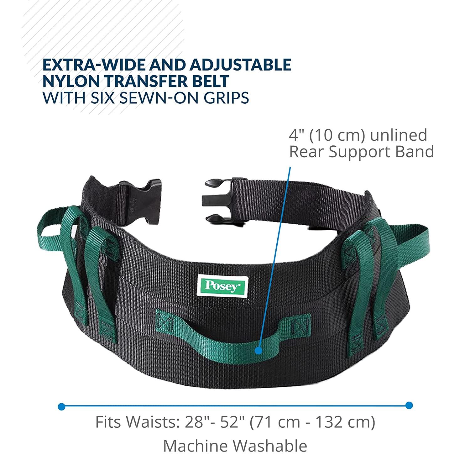 TIDI Posey Transfer Belt Black with Green Economy Model ExtraWide Soft