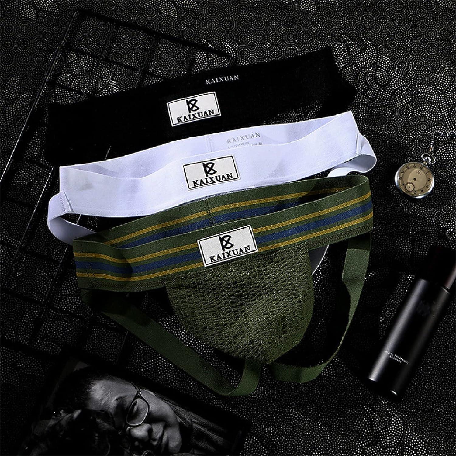 JOCKLAND Men's Wide Band Mesh Jock Strap Black Medium Athletic