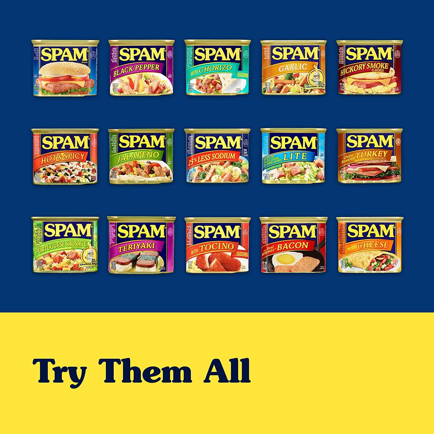  Spam Classic, 12 Ounce Can (Pack of 12) : Canned And Packaged  Meats : Grocery & Gourmet Food
