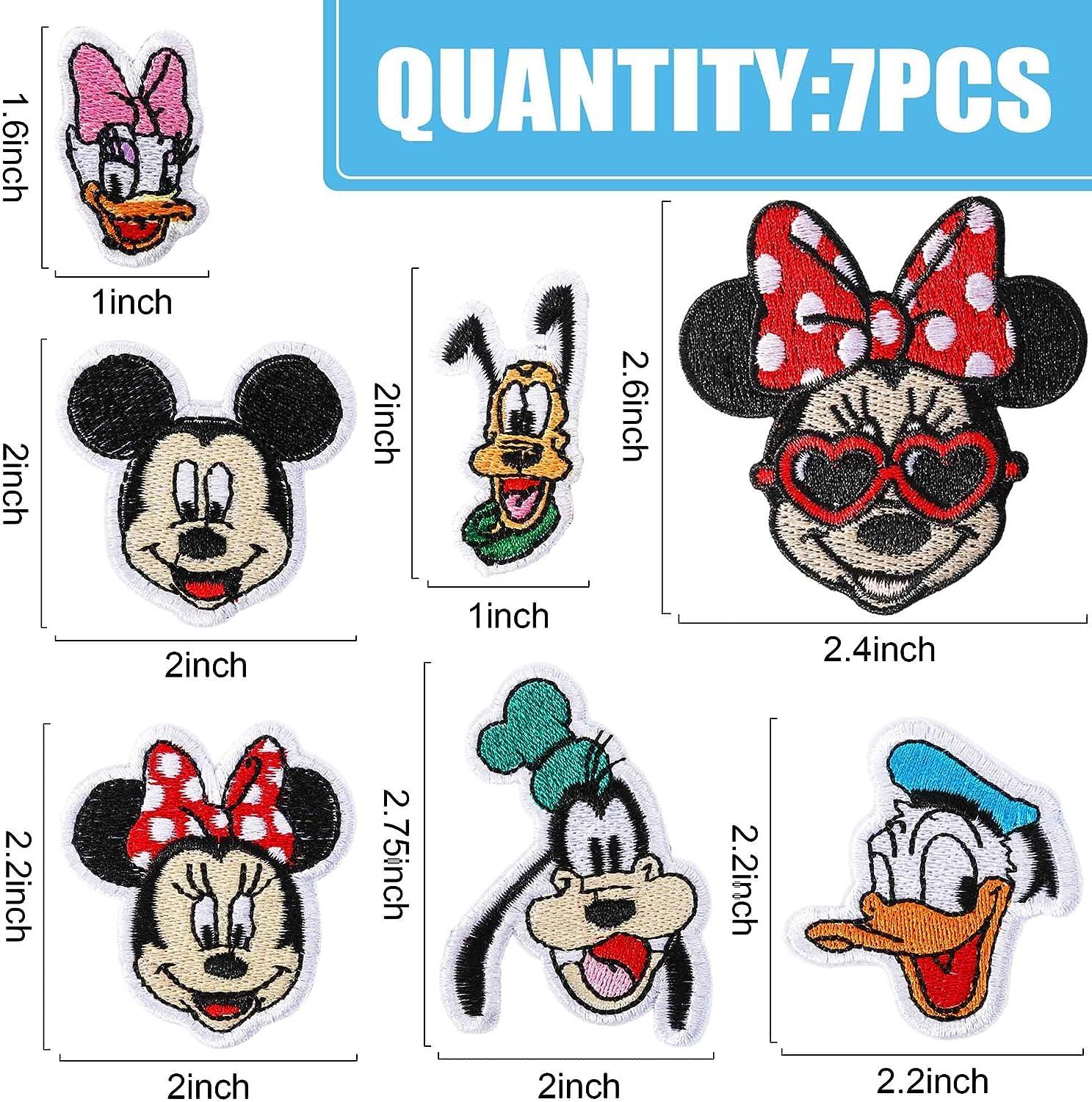 7Pcs Cute Cartoon Mouse Applique Embroidered Patches, Anime Mouse