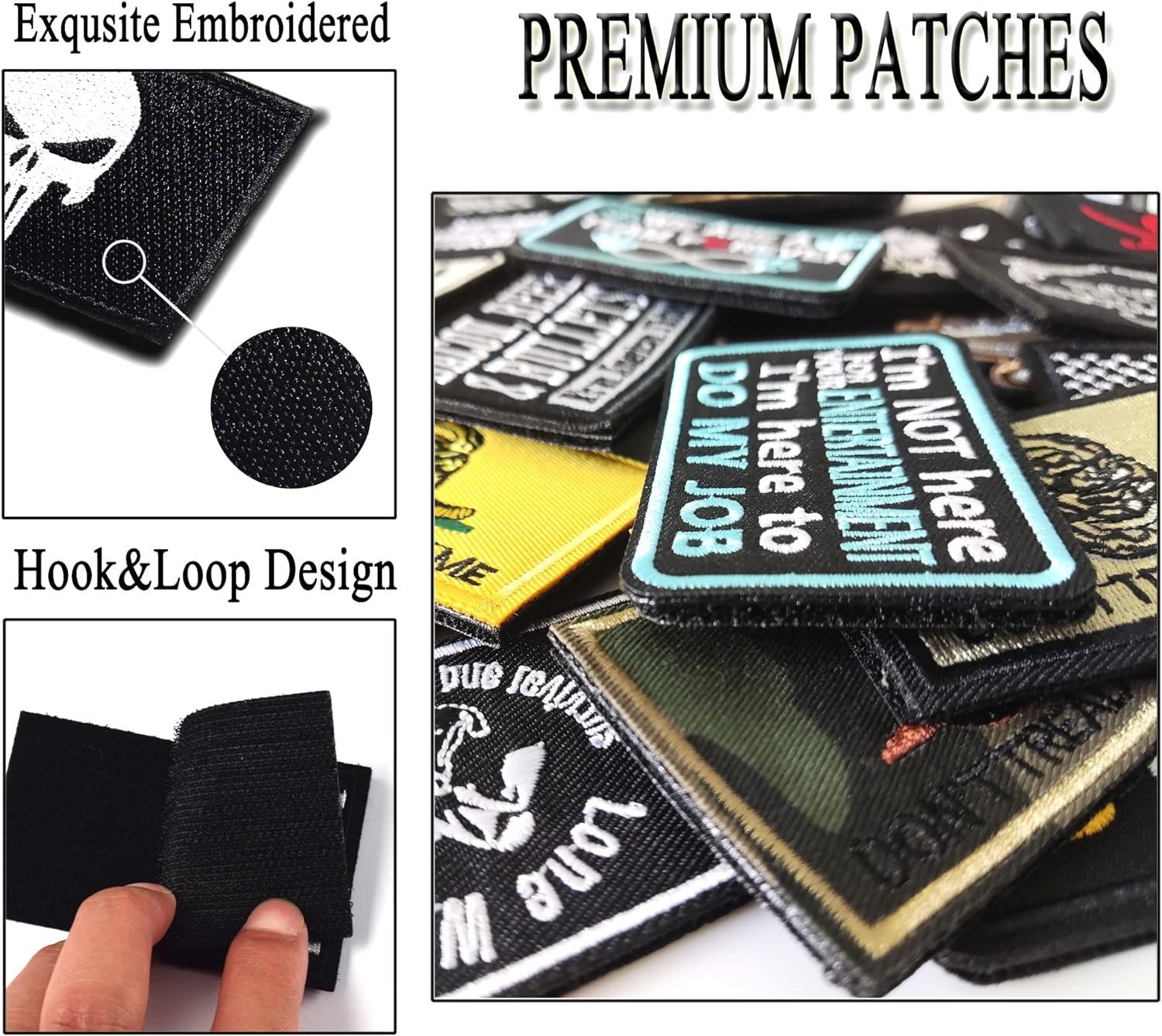 AXEN 20 Pieces Random Style Tactical Morale Embroidery Patch
