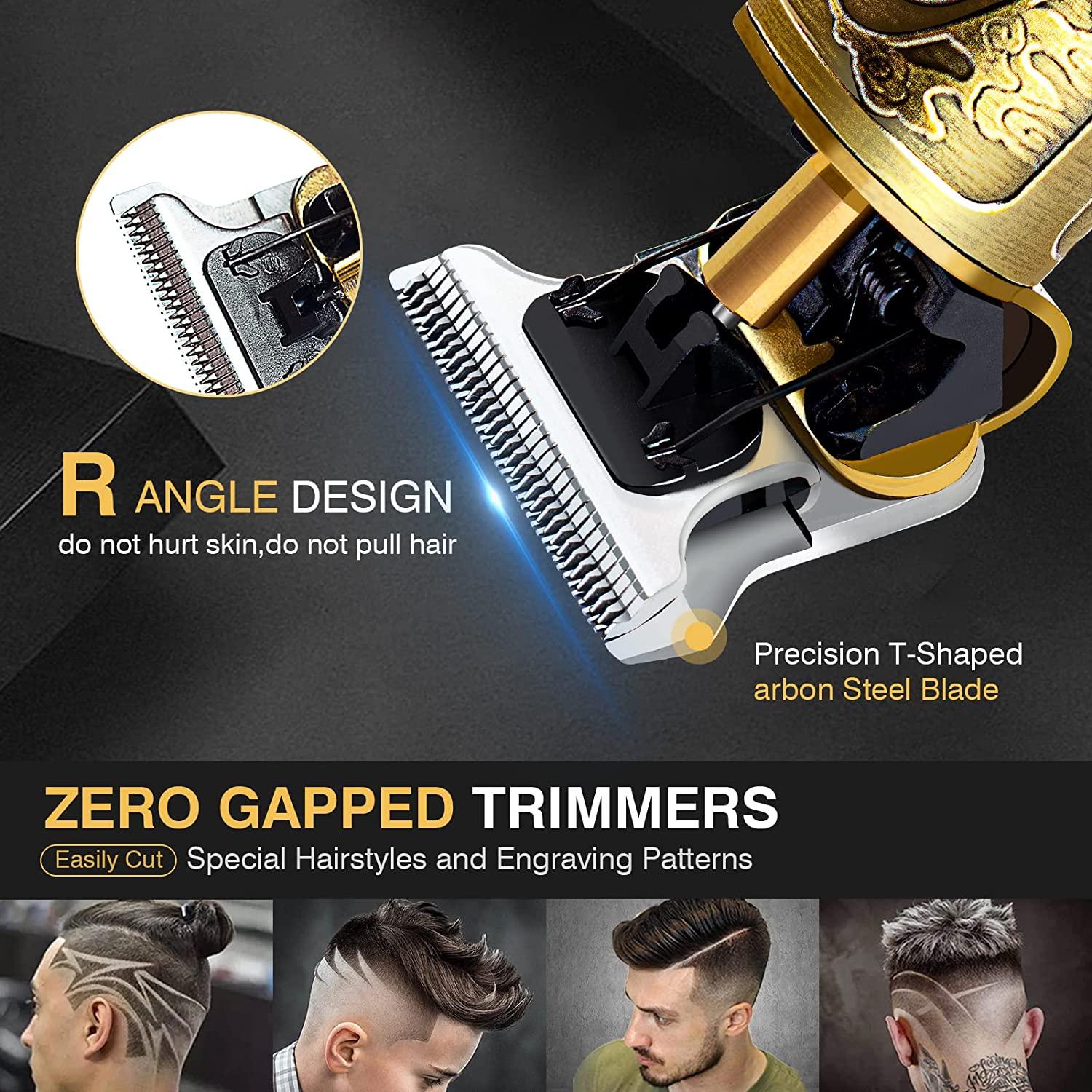 T9 USB Wireless Stainless Steel T Blade Sharp Hair Trimmers Men Shaver  Rechargeable Baldheaded Hair Clippers Cutting Machine