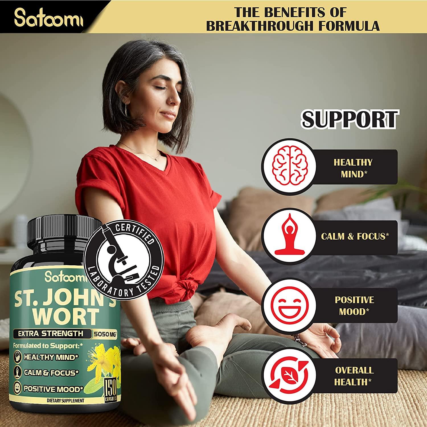 St. John's Wort Extract Capsules 5Month Supply 5050mg Herbal