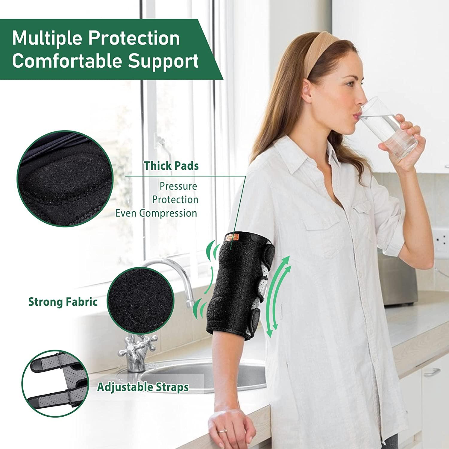 Wahopy Elbow Compression Brace with Removable Splint Stable Support