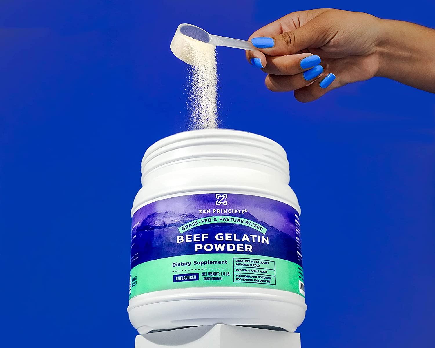 GrassFed Gelatin Powder, 1.5 lb. Custom AntiAging Protein for Healthy