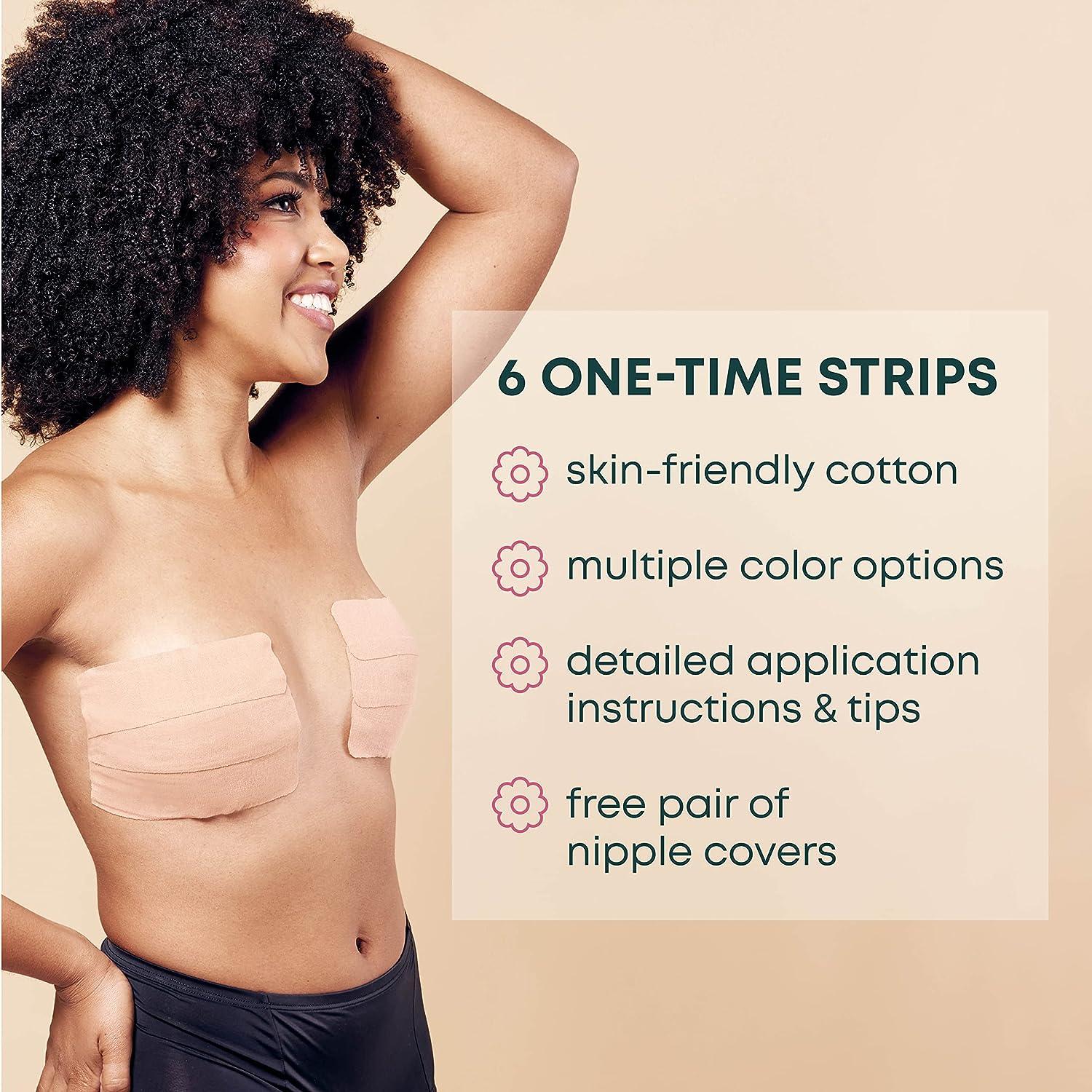 Boob Tape Strips Boobtape for Breast Lift, Body Tape for Push up & Shape, Works Great with Sticky Bra Backless Bra or Strapless Bra