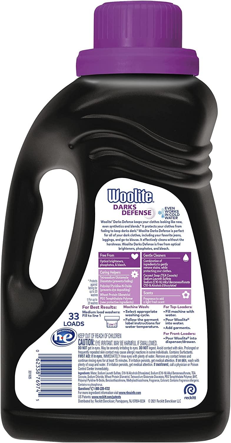 Woolite Darks Defense Liquid Laundry Detergent 33 Loads 50 Fl Oz Regular HE  Washers Packaging May Vary moonlight breeze 50 Fl Oz (Pack of 1)