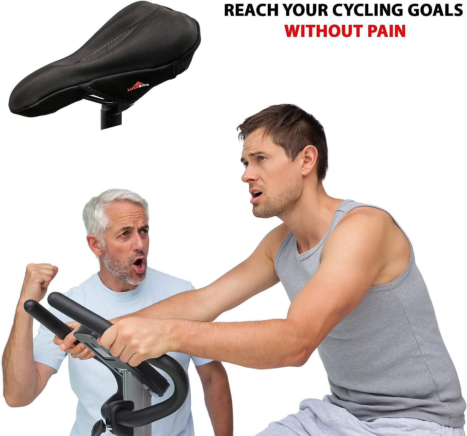 LuxoBike Gel Padded Bike Seat Cover for Men Extra Soft Cushion