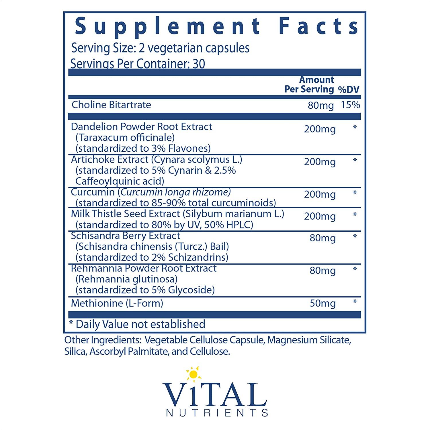Vital Nutrients Liver Support Herbal Combination to Support Healthy