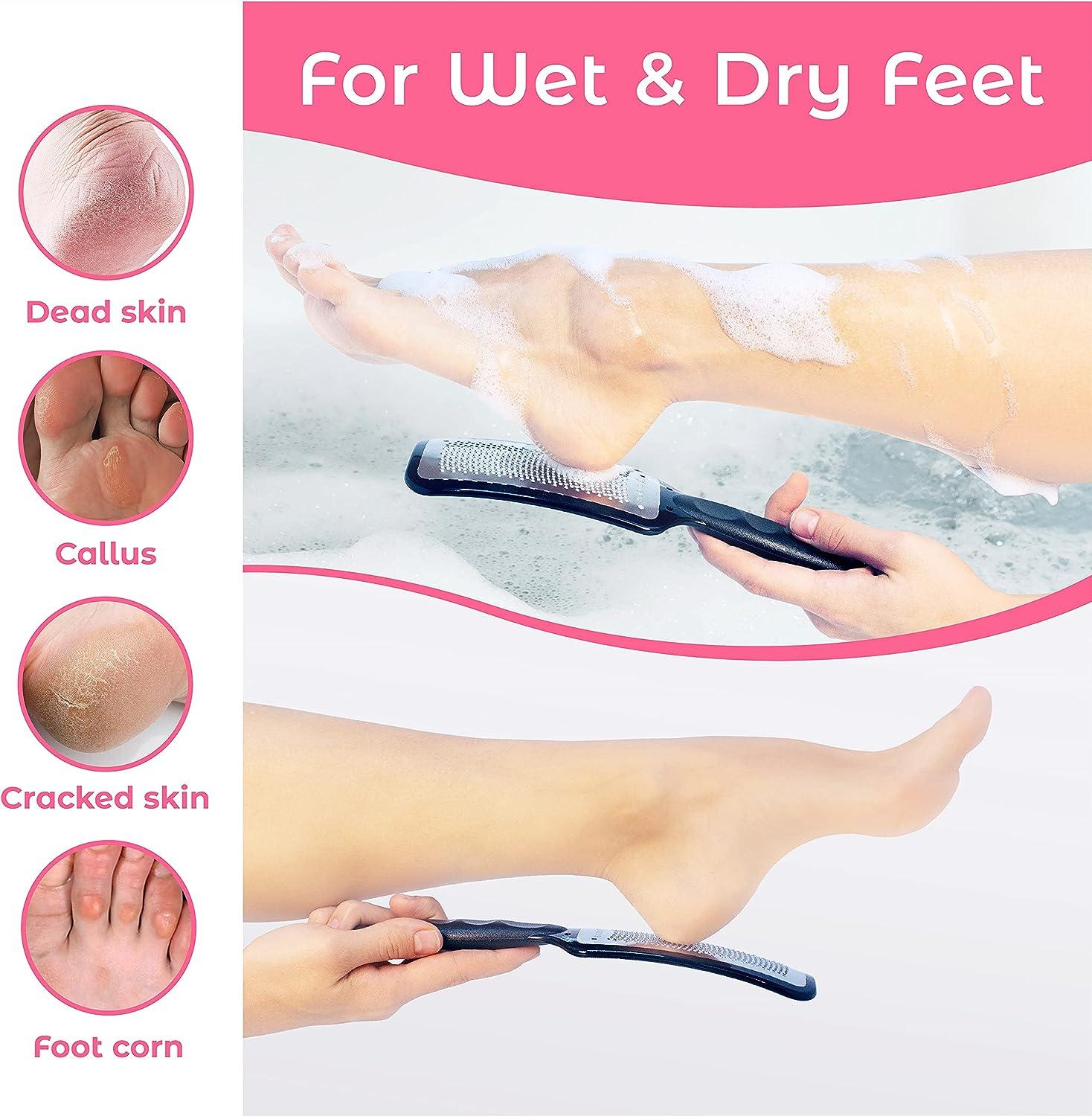 Foot Rasp Foot File and Foot Scrubber. Best Pedicure Tools Callus Remover  for Feet , Feet Scrubber Dead Skin& Foot Care Can be Used on Both Wet and  Dry Feet 