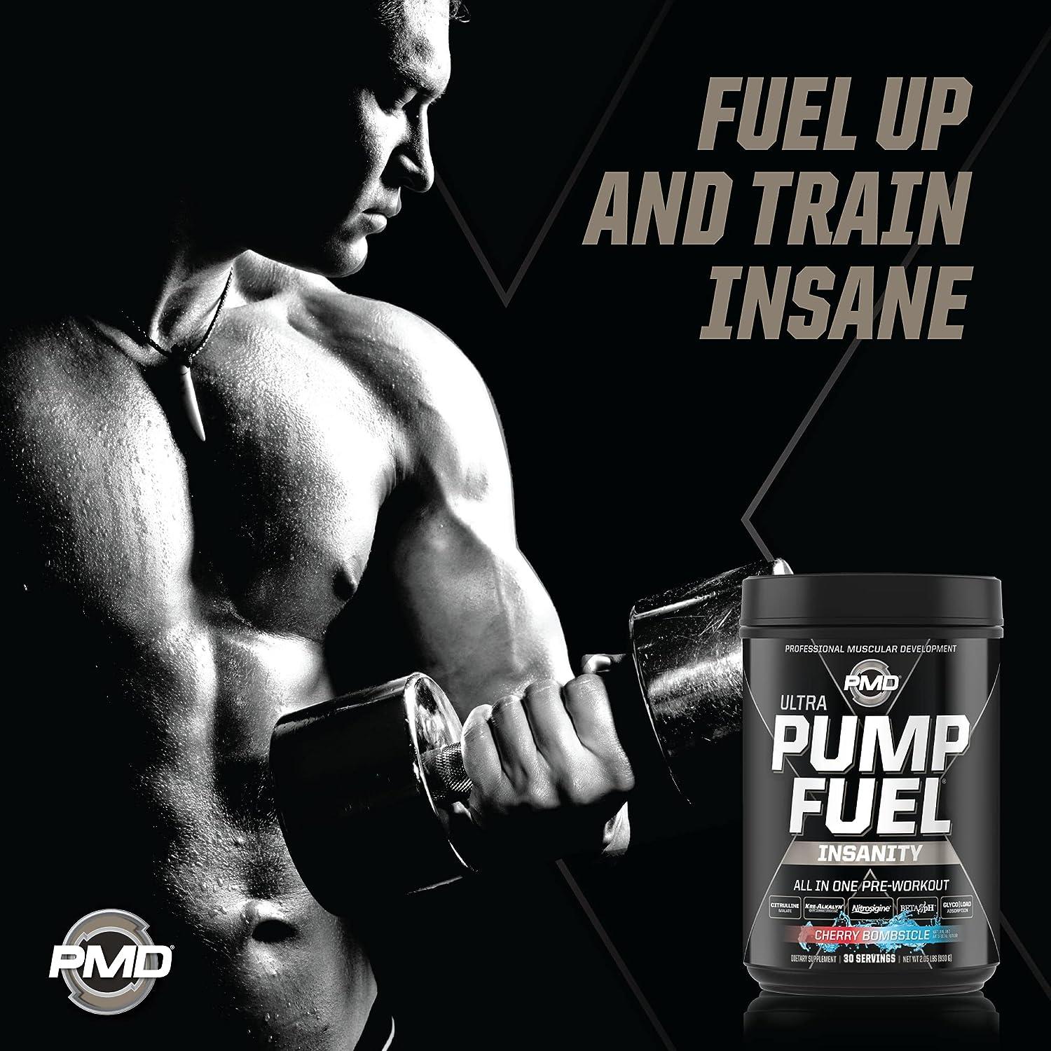 PMD Sports Ultra Pump Fuel Insanity Pre Workout Drink Mix for Energy